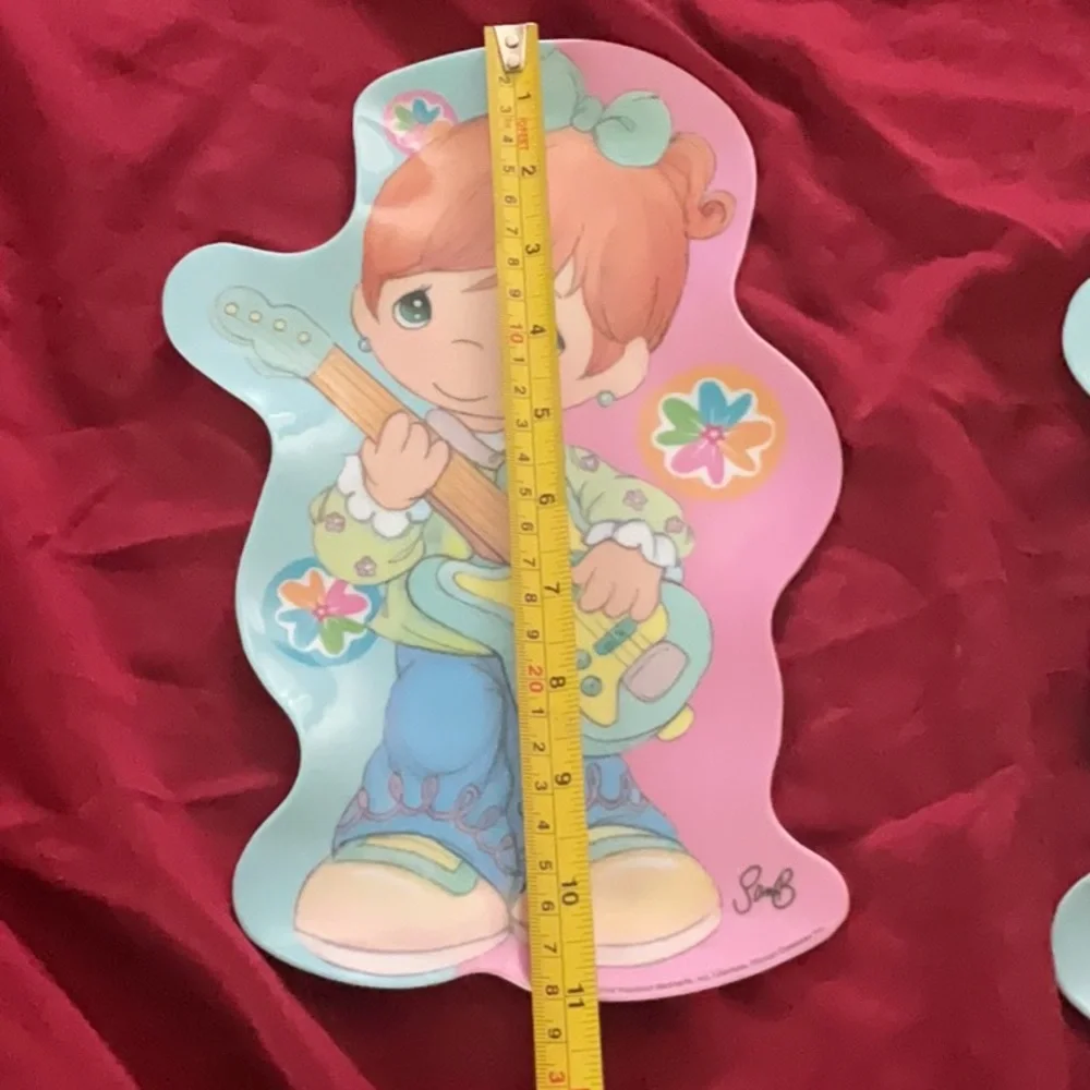 Gibson Pink and Aqua Cartoon Guitar Child-Shaped Dinner Plates